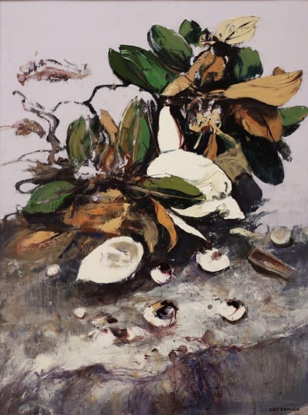 Giancarlo Cazzaniga — Interno con magnolia